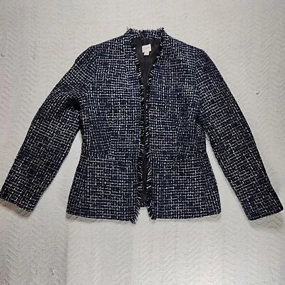 J Crew Factory Blue Black Tweed Broadway Suit Women's Size 4 • $110