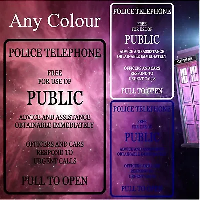 Doctor Who Tardis Telephone Box Wall Art Decal Sticker Novelty Boy Girl Man • £7.99