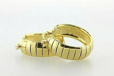 Veronese Italy 925 Sterling Silver Gold Vermeil 0.80  8MM Circle Hoop Earrings  • $69.99