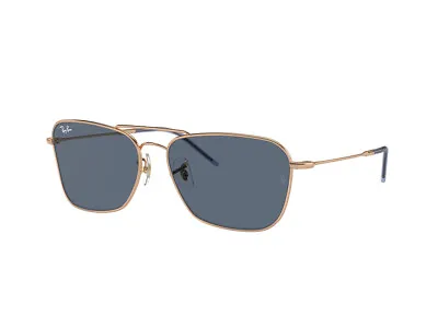 Ray-Ban Sunglasses RBR0102S Caravan Reverse  92023A Gold Blue Men Women • $151.48