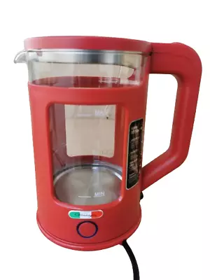 Vintage Electric 1.7L Glass Kettle Boil Dry -Keep Warm Function - Red REFURB • $35.99