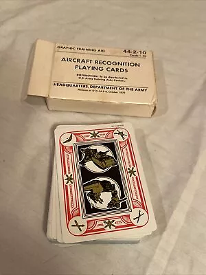 $10 • Buy Us  Army  Aircraft Recognition  Playing Cards 44 -2-10 Revised 1979 