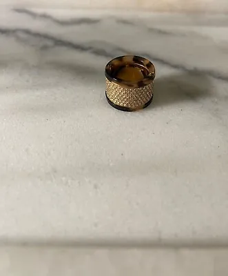 Michael Kors Pave Rose Gold Tone And Tortoise Barrel Ring Size 6 • $30