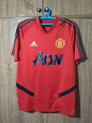 Manchester United FC Adidas Football Shirt Training 2020 Jersey Men Size M • £28.80