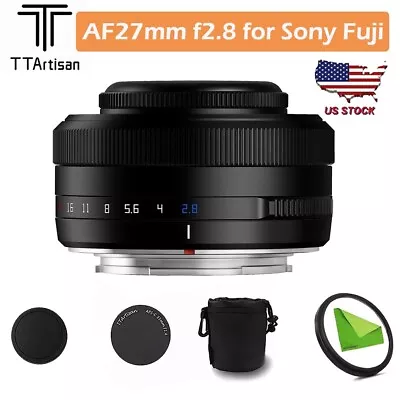 US TTArtisan 27mm F2.8 APS-C Auto Focus Lens For Sony E Fujifilm X Cameras • $119