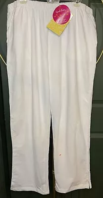 Quacker Factory 1x White Pull On Elastic Waist Stretch Knit Spandex Pants • $6.99