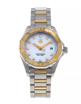 Tag Heuer Aquaracer WAY1451.BD0922 Steel & Yellow Gold Diamond Dial 27mm Watch • £1910