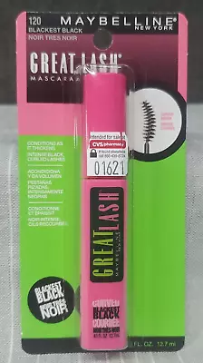 Maybelline New York Great Lash Mascara~ 120 Blackest Black~ NEW! • $9.99