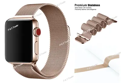 £4.99 • Buy For Apple Watch Strap Metal Milanese Loop ULTRA 8 7 SE 6 5 4 3 40/41/44/45/49mm