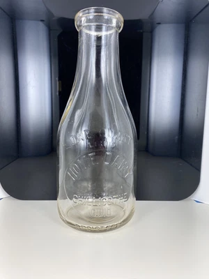 $19 • Buy Vintage One Quart Milk Bottle From Home Dairy Chillicothe Ohio