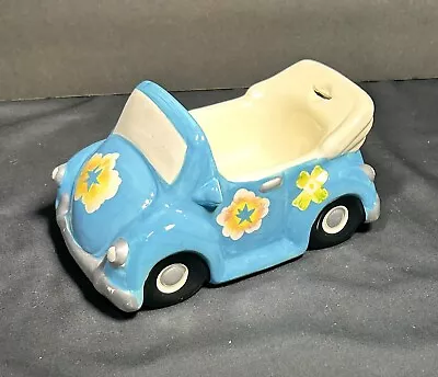 Vw Beetle Bug Car Convertible WMG 2011 Blue Ceramic Retro Hippie Piggy • $9.99