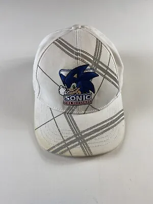 SONIC The HEDGEHOG Sega  Adjustable Snap Back ONE SIZE White BASEBALL CAP Hat • $1.75