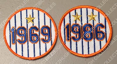 New York Mets 1969 & 1986 World Series Champs Commemorative Timeline Patch Lot • $14.95