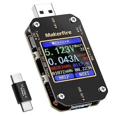 USB PD Battery Power Tester Digital Type C Multimeter Voltmeter Voltage Current • $18.90