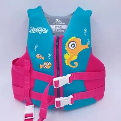 Stearns Puddle Jumper Child Life Jacket Vest 30-50lbs Seahorse Design • $13