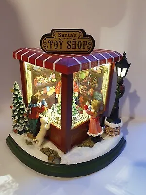 Santas Toy Shop Music Box 8 Christmas Carols Collectable Gift Decoration • £89.99