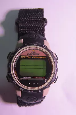 Men's TIMEX EXPEDITION DIGITAL COMPASS Watch For Parts/repair   #85 • $8.50