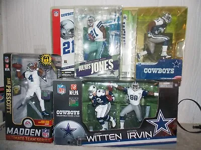 5-Dallas Cowboys Figures Lot 2-Pk M. Irvin/ J. Witten/Dak/ J.Jones/Williams • $149.99