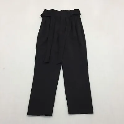 H&M Carpi Trousers Womens UK 12 Black Cropped - NEW • £9.99