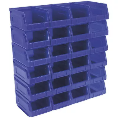 24 PACK Blue 105 X 165 X 85mm Plastic Storage Bin - Warehouse Parts Picking Tray • £85.99