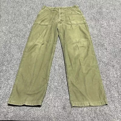 Vintage OG-107 Type 1 Pants Men's TAG 34x33 Actual 31x30 Sateen Green Vietnam* • $78.88