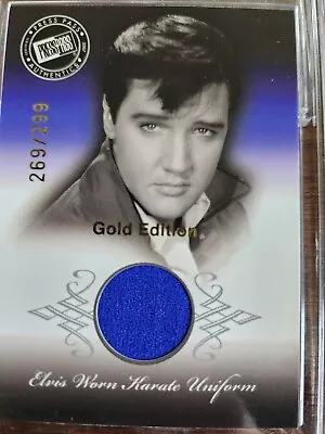 Elvis Presley Worn Karate Uniform Relic Swatch Card Gold Edition # 269/299 2007 • $79.99