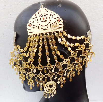 Ethnic 22k Gold Plated Matha Patti Hair Head Chain Indian Dulhan Fashion Jewelry • $17.42