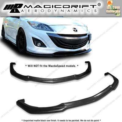 $89.99 • Buy 2010-2013 Mazda 3 5 Doors Hatchback MZ Style Front Bumper Lip Kit Spoiler PU JDM
