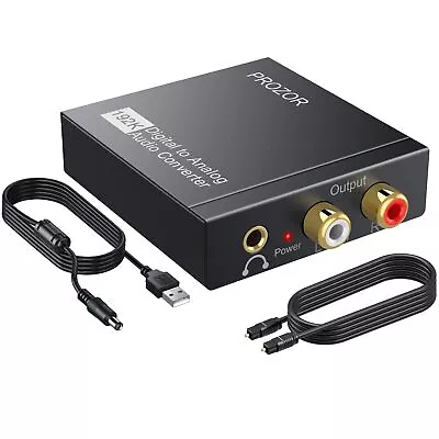 Digital Analog Audio Converter DAC SPDIF Optical 3.5mm Adapter PS3 HD DVD PS4 TV • $16.99