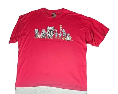 The Duck Company Men's SZ XXL Red Zebra Animals Naples Zoo Shirt  • $15.95