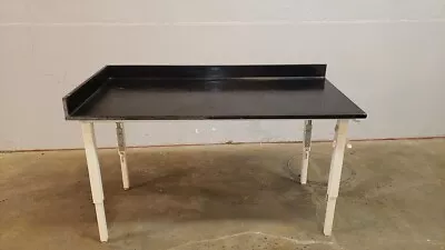 5' Lab Table W/Black Epoxy Countertop & Backsplash • $660