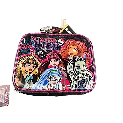 Monster High Insulated Lunch Bag Box Tote Cleo Frankie Clawdeen Ghoulia ~NWT~ • $11.24