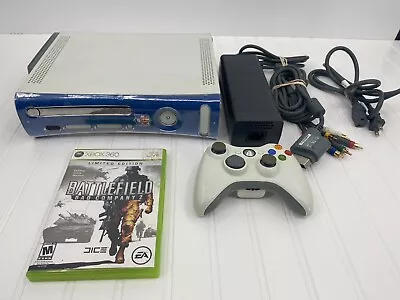 Microsoft Xbox 360 White Console Bundle W/1 Game 60 GB HDD Controller NFL Face • $80