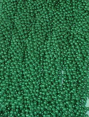 48 Green Mardi Gras Beads St Patricks Day 4 Dozen Necklaces Party Favors 4 Dozen • $18.49