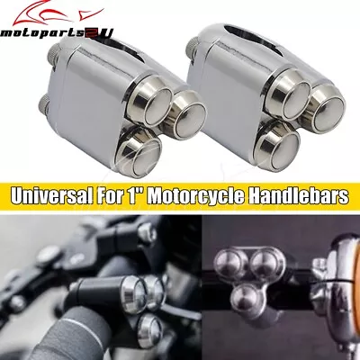 1  Handlebar Button Switch Hand Control Momentary Switches For Harley XL883 1200 • $38.94