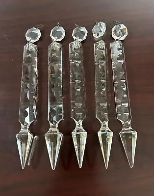 Vintage 7  Spear Crystal Chandelier Prisms - Sold In Lots Of 5 • $40