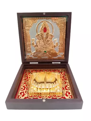 Gold Plated LORD GANESHA Small Pocket Temple - An Unique Office/Home Collection • $7.99