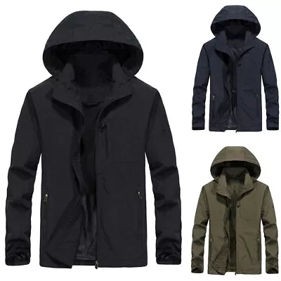 $29.35 • Buy Mens Stormbreak Rain Coat Waterproof Windproof Jacket Hooded Outdoor Outwear US