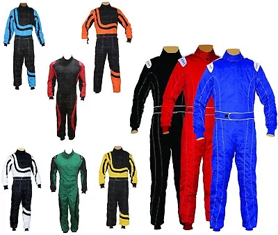 Kids Juniors Karting Suit Race Overall Suits Poly Cotton Indoor & Outdoor Sizes • £29.99