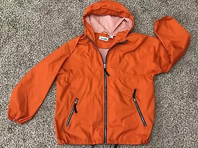 MTA Sport Athletic Hoodie Zip Jacket Windbreaker Medium Orange Nylon Zip Pockets • $17.95