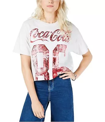 True Vintage Womens Cropped Coca-Cola Graphic T-Shirt Beige Large • $3.40