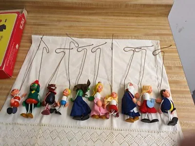 Vtg. Jas Loutky Marionettes 10 Set 1980s? Czech. • $90