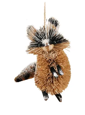 Gallerie Ii 4  Natural Buri Bristle Raccoon Woodland Animal Christmas Ornament   • $9.88