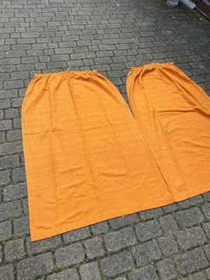£29.99 • Buy Vintage Retro 1970s  Orange Thick Curtains