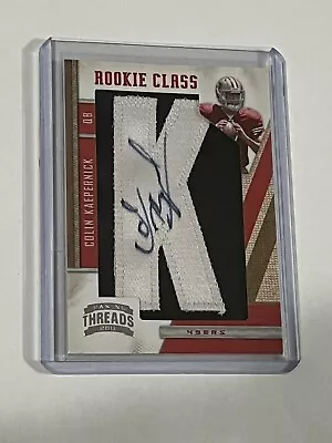 2011 Panini Threads Rookie Class Colin Kaepernick Jersey Auto K RPA 31/500 RC • $84.99