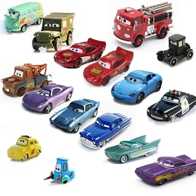 £7.09 • Buy 1:55 Diecast Pixar Cars Chick Hick Mcqueen King Sally Firetruck Disney Toy