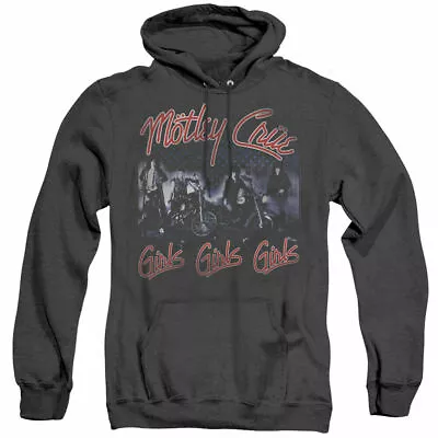 Motley Crue Girls Hoodie Sweatshirt Licensed Rock N Roll Retro New Black Heather • $31.49