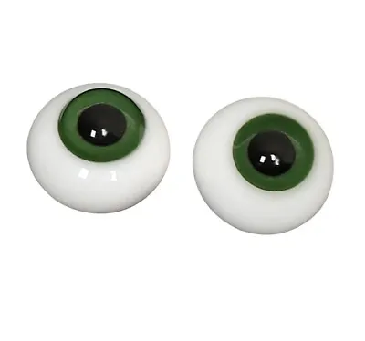 £13.99 • Buy 6mm Full Round Green Glass Eyes, BJD, Dollfie, Reborn Eyes, Doll Making
