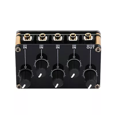 Mini Stereo 4 In 1 Out Aux Audio Passive Mixer 3.5mm Line Levels Control R7M7 • $15.96