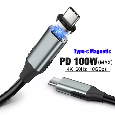 $22.88 • Buy PD 100W 5A Magnetic USB Type C To USB C Data Cable Fast Charging Charger Cord